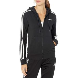 imageadidas Womens Essentials 3Stripes HoodieBlackWhite
