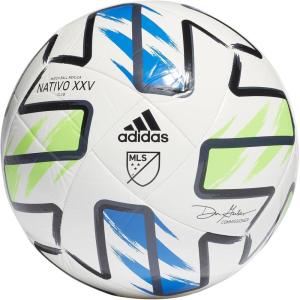 imageAdidas MLS Nativo XXV Club BallWhiteSolar GreenGlory BlueBlack
