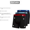 imageAdidas M Stretch Cotton 3 Pack Boxer Brief 5146804BlackScarlet BlackCollegiate Light Blue BlackBold Blue