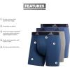 imageAdidas M Stretch Cotton 3 Pack Boxer Brief 5146804BlueNight MarineLegend InkGreyCrew Blue