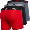 imageAdidas M Stretch Cotton 3 Pack Boxer Brief 5146804Scarlet RedBlackOnix Grey