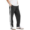 imageAdidas Mens 3Stripes Tricot Open Hem Track PantsBlack