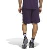 imageAdidas Mens Basketball Legends 3Stripes ShortsAurora PlumWhite