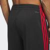 imageAdidas Mens Basketball Legends 3Stripes ShortsBlack  Better Scarlet