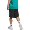 imageAdidas Mens Basketball Legends 3Stripes ShortsBlackPure Teal