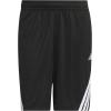 imageAdidas Mens Basketball Legends 3Stripes ShortsBlackWhite
