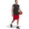 imageAdidas Mens Basketball Legends 3Stripes ShortsTeam Power RedBlack