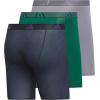 imageadidas Mens Microfiber Boxer Briefs Underwear Multipack Athletic StretchFitGhost Legend Ink Tech IndigoCollegiate GreenGrey
