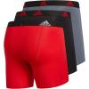 imageadidas Mens Microfiber Boxer Briefs Underwear Multipack Athletic StretchFitRedScarletBlackOnix