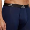 imageadidas Mens Performance 3Pack Long Boxer Brief Underwear Boxer Briefs  3Pack Long Mens Underwear PackBlackGreyCollegiate Navy