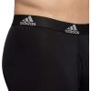 imageadidas Mens Performance 3Pack Long Boxer Brief Underwear Boxer Briefs  3Pack Long Mens Underwear PackBlackLight Onix