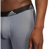 imageadidas Mens Performance 3Pack Long Boxer Brief Underwear Boxer Briefs  3Pack Long Mens Underwear PackGreyOnixBlackLight Onix