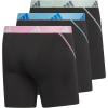 imageadidas Mens Performance Athletic Mesh Boxer Brief Underwear Moisture Wicking Sport Comfort 3PackBlackBliss PinkSemi Blue Burst
