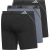 imageadidas Mens Performance Athletic Mesh Boxer Brief Underwear Moisture Wicking Sport Comfort 3PackBlackOnix GreyBlack