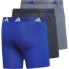 imageadidas Mens Performance Athletic Mesh Boxer Brief Underwear Moisture Wicking Sport Comfort 3PackTeam Royal BlueLegend Ink BlueOnix Grey