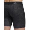 imageadidas mens Performance Boxer Brief Underwear 1packAccelerate Onix BlackOnix GreyBlack