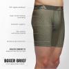 imageadidas mens Performance Boxer Brief Underwear 1packAccelerate Silver Pebbleolive StrataShadow Olive GreenSilver Pebble Grey