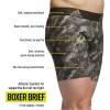 imageadidas mens Performance Boxer Brief Underwear 1packElements Camo Olive Stratashadow OliveShadow Olive GreenSilver Pebble Grey