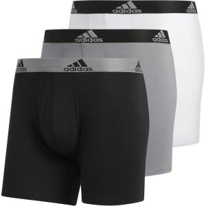 imageAdidas M Stretch Cotton 3 Pack Boxer Brief 5146804BlackGrey GreyBlack WhiteBlack