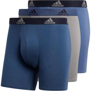 imageAdidas M Stretch Cotton 3 Pack Boxer Brief 5146804BlueNight MarineLegend InkGreyCrew Blue
