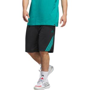 imageAdidas Mens Basketball Legends 3Stripes ShortsBlackPure Teal