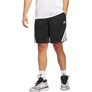 imageAdidas Mens Basketball Legends 3Stripes ShortsBlackWhite
