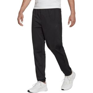 imageAdidas Mens Essentials Warmup Tapered 3Stripes Track PantsBlackBlack