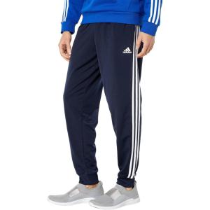 imageAdidas Mens Essentials Warmup Tapered 3Stripes Track PantsLegend InkWhite