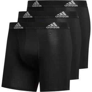 imageadidas Mens Microfiber Boxer Briefs Underwear Multipack Athletic StretchFitBlackBlack