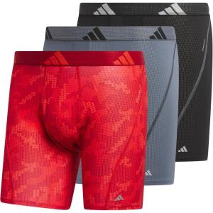 imageadidas Mens Performance Athletic Mesh Boxer Brief Underwear Moisture Wicking Sport Comfort 3PackDigi Camo Better ScarletBright RedBetter ScarletBright Red