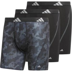imageadidas Mens Performance Athletic Mesh Boxer Brief Underwear Moisture Wicking Sport Comfort 3PackDigi Camo BlackonixBlackClear Grey