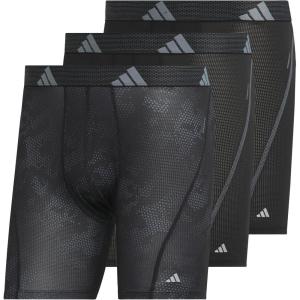 imageadidas Mens Performance Athletic Mesh Boxer Brief Underwear Moisture Wicking Sport Comfort 3PackDrift OnixblackBlackBlack