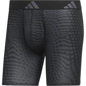 imageadidas mens Performance Boxer Brief Underwear 1packAccelerate Onix BlackOnix GreyBlack