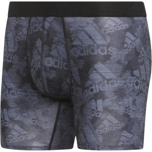 imageadidas mens Performance Boxer Brief Underwear 1packBos Floral BlackCarbonBlackOnix Grey