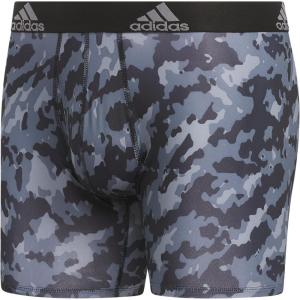 imageadidas mens Performance Boxer Brief Underwear 1packElements Camo BlackOnixBlackOnix Grey