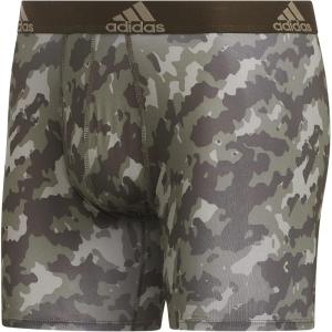 imageadidas mens Performance Boxer Brief Underwear 1packElements Camo Olive Stratashadow OliveShadow Olive GreenSilver Pebble Grey