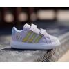 imageAdidas BabyBoys Grand Court 30 Cf IIce LavenderGold MetallicGlow BlueFrozen