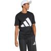 imageAdidas Mens Essentials Big Logo TShirtBlackWhite