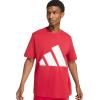 imageAdidas Mens Essentials Big Logo TShirtMaroonWhite