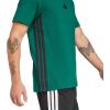 imageAdidas Mens Essentials Single Jersey 3Stripes TShirtCollegiate GreenBlack