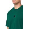 imageAdidas Mens Essentials Single Jersey 3Stripes TShirtCollegiate GreenBlack