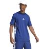 imageAdidas Mens Essentials Single Jersey 3Stripes TShirtDark BlueWhite