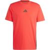imageAdidas Mens Essentials Single Jersey 3Stripes TShirtPure RubyBlack