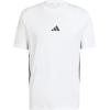 imageAdidas Mens Essentials Single Jersey 3Stripes TShirtWhiteBlack