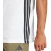 imageAdidas Mens Essentials Single Jersey 3Stripes TShirtWhiteBlack