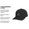 imageAdidas Mens Midrange Hat  Athletic Snapback Cap with LogoBlackGrey Strata3bar