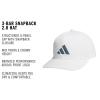 imageAdidas Mens Midrange Hat  Athletic Snapback Cap with LogoWhiteOnix Grey3bar