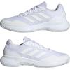 imageadidas Mens Gamecourt 20 Tennis ShoeWhiteWhiteMatte Silver
