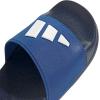 imageadidas UnisexChild Adilette Shower Logo K Slide SandalDark BlueWhiteTeam Royal Blue