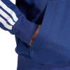 imageadidas mens Essentials 3stripes Fleece Fullzip Hooded Track TopDark BlueWhite